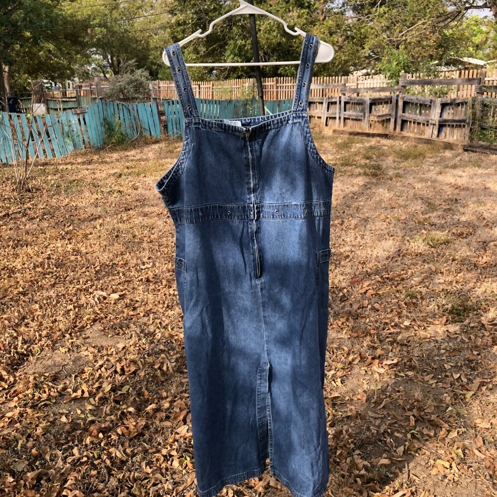Sunshine Apparel Denim Sleeveless Romper Dress, Size 2X - Picture 2 of 10